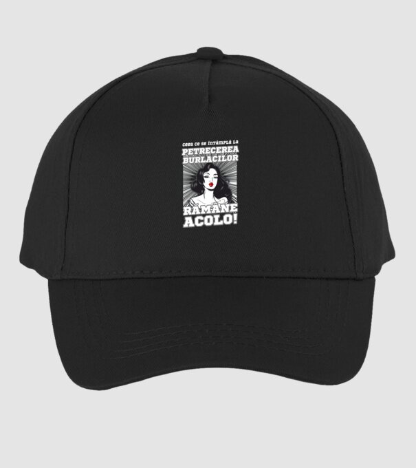 Ceea ce se întâmplă la petrecerea burlacilor rămâne acolo model negru pe tricou