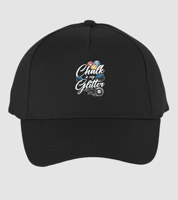 Chalk is my glitter model negru pe tricou