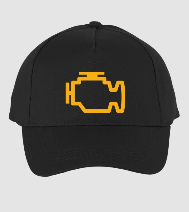 check engine model negru pe tricou