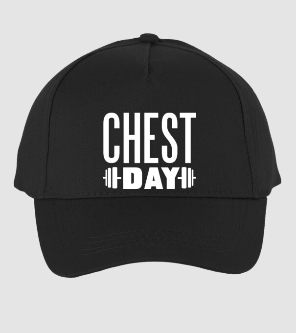 Chest day model negru pe tricou