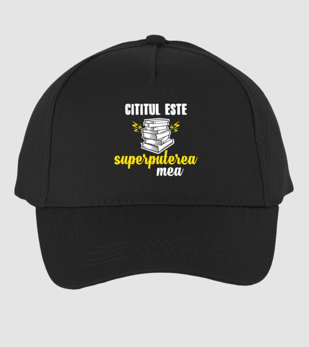 cititul este superputerea mea model negru pe tricou