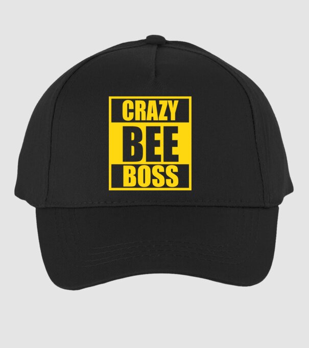 Crazy bee boss model negru pe tricou