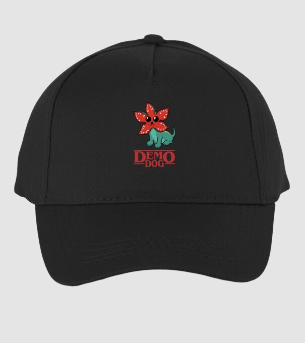 cute demodog model negru pe tricou