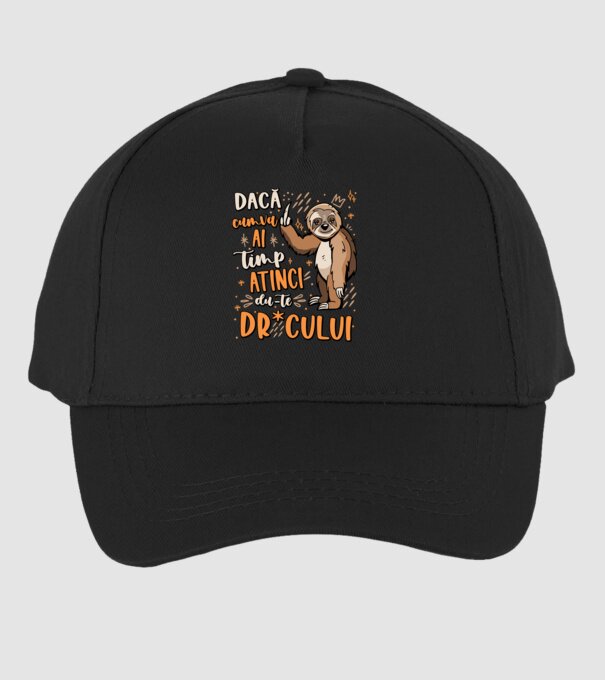 Dacă cumva ai timp, dute dr*cului! model negru pe tricou