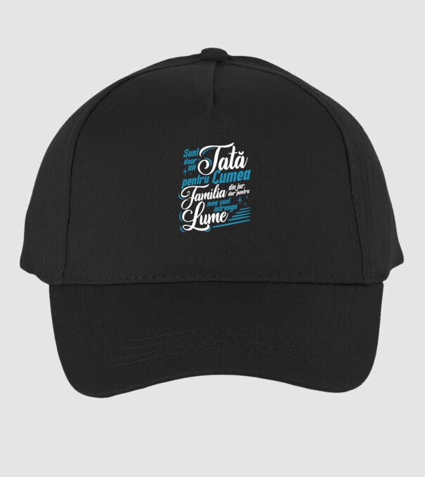 Sunt doar un tată pentru lumea din jur, dar pentru familia mea sunt întreaga lume! model negru pe tricou
