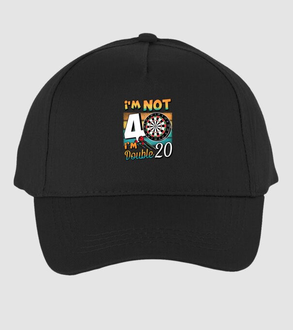 Darts Birthday 40 years old model negru pe tricou