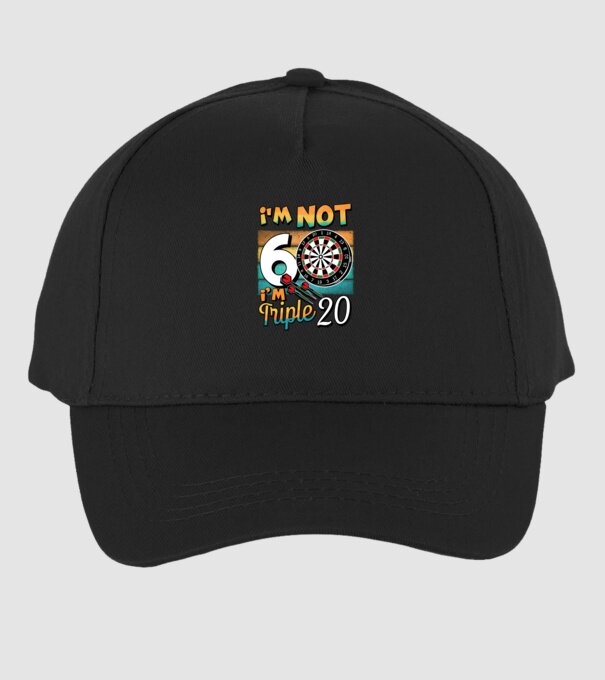 Darts Birthday 60 years old model negru pe tricou