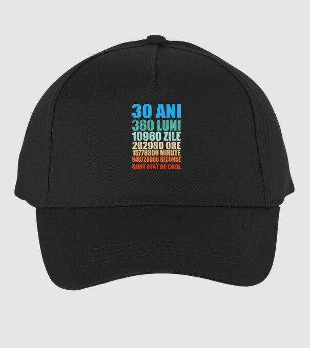 De 30 ani - luni - zile - ore - minute - secunde - sunt atât de cool model negru pe tricou
