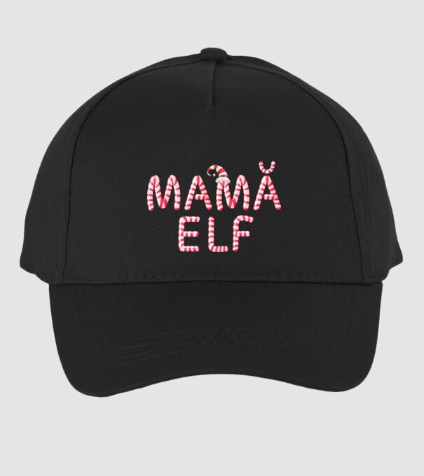 mamă elf model negru pe tricou
