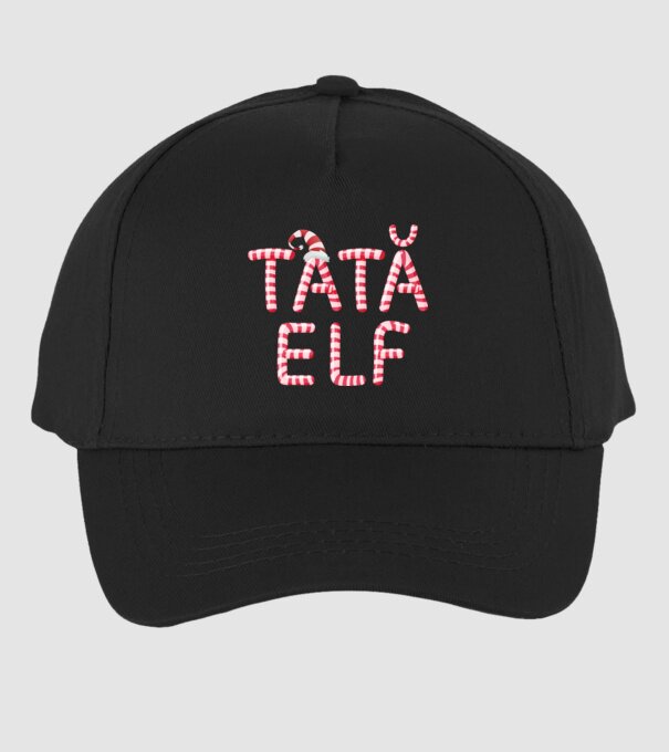 tată elf model negru pe tricou