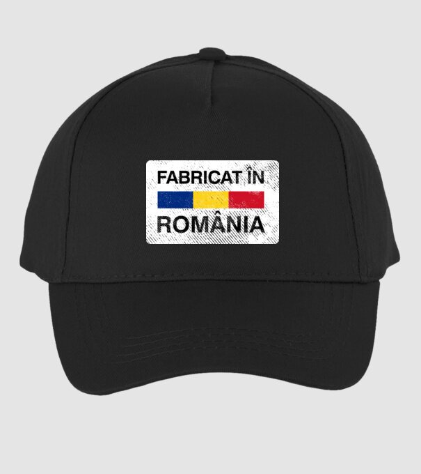 Fabricat în România model negru pe tricou