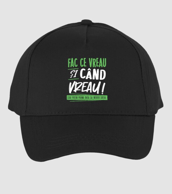 Fac ce vreau și când vreau! model negru pe tricou
