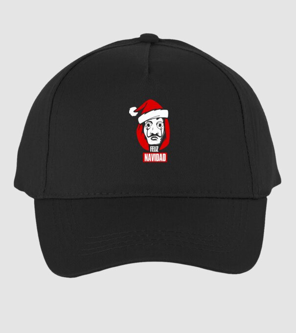 feliz navidad merry christmas money heist model negru pe tricou