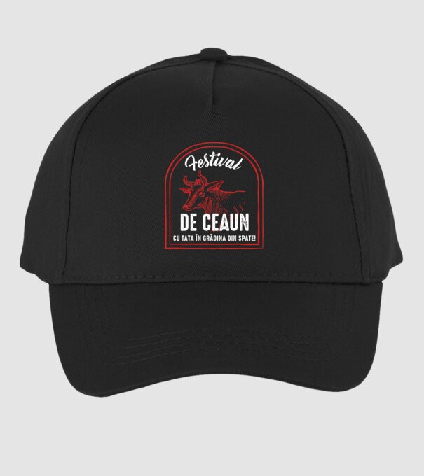 Festival de ceaun - cu tata în grădina din spate! model negru pe tricou