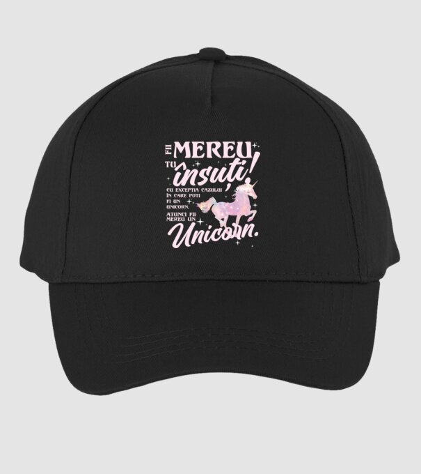 fii mereu tu însuți! cu excepția cazului în care poți fi un unicorn, atunci fii mereu un unicorn. model negru pe tricou