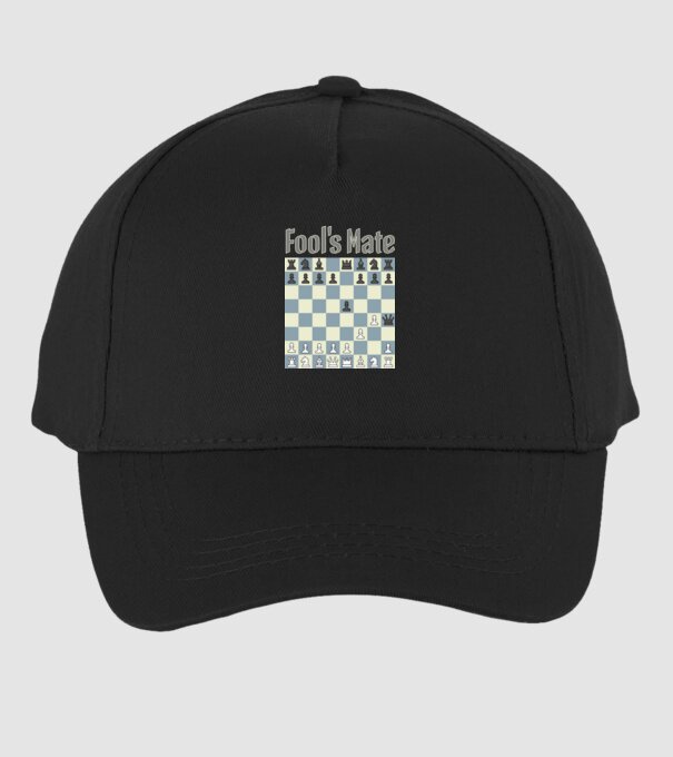 fool's mate model negru pe tricou