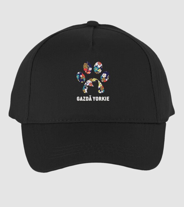 Gazdă Yorkie model negru pe tricou