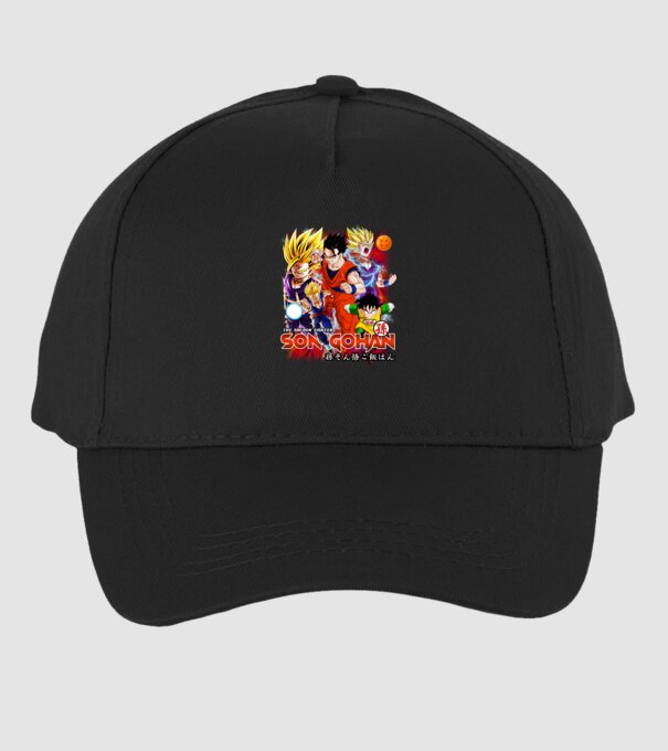 gohan dragonball model negru pe tricou