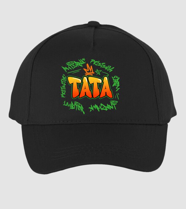 Graffiti tata model negru pe tricou