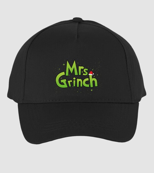 Grinch Family Mrs Grinch model negru pe tricou