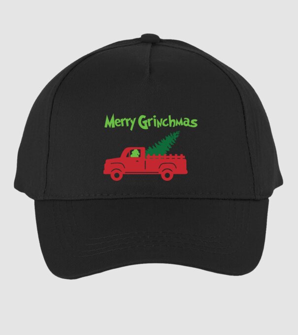 Grinchmas truck model negru pe tricou