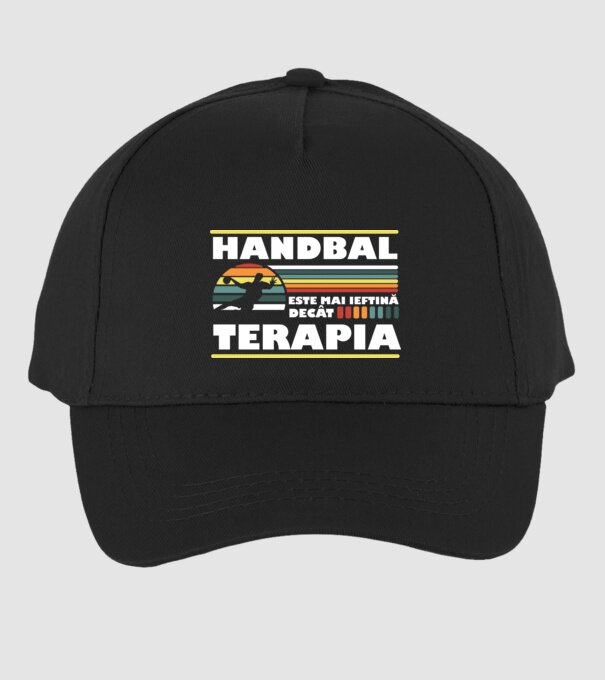 Handbal terapia model negru pe tricou