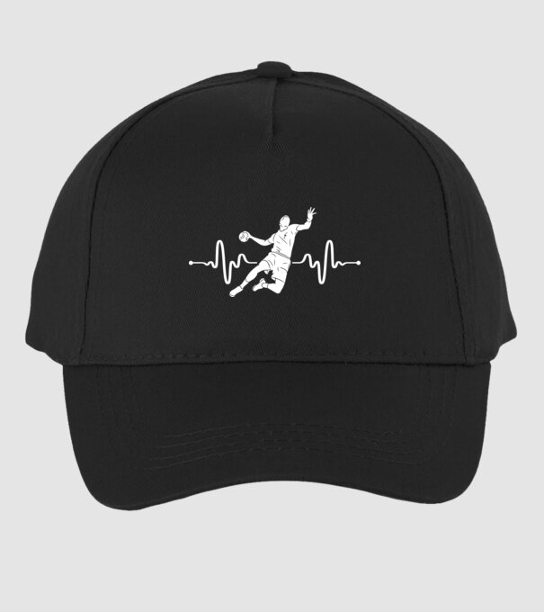 handball heartbeat model negru pe tricou
