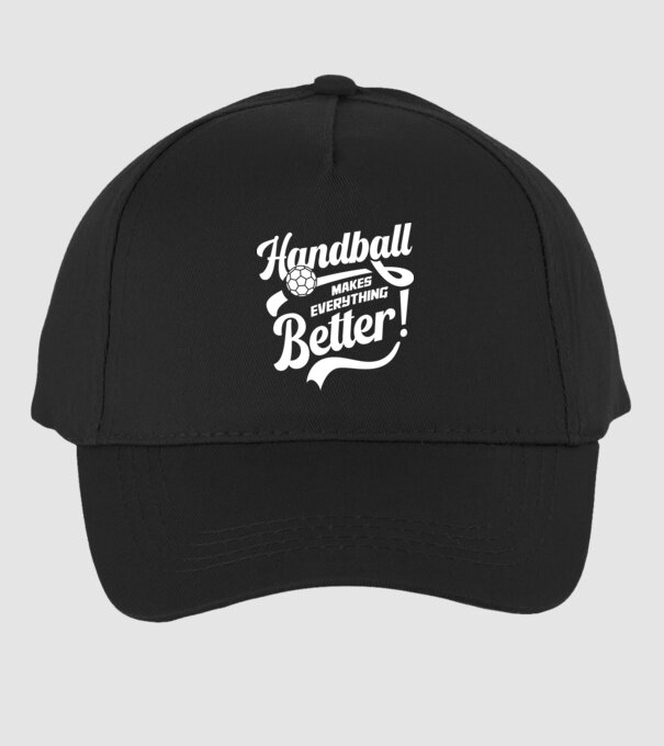 Handball makes everything better model negru pe tricou