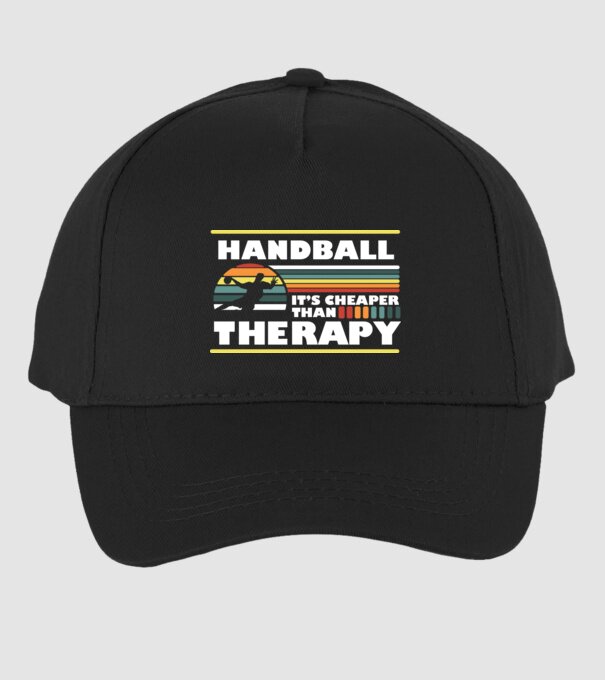 Handball therapy model negru pe tricou