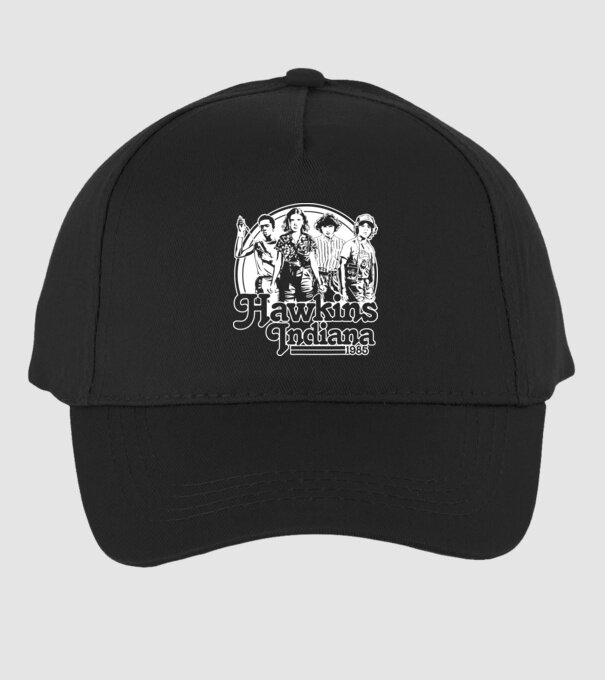 hawkins indiana stranger things2 model negru pe tricou