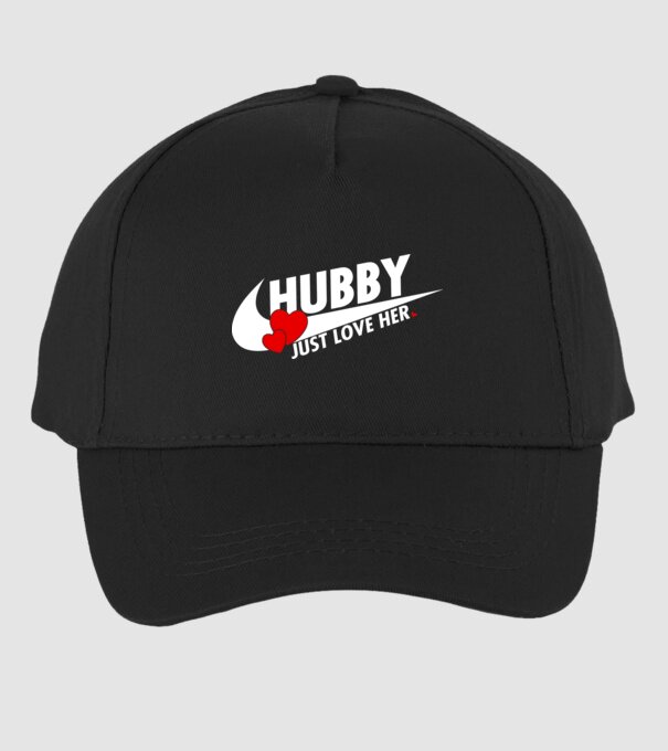 Hubby Just love her alb model negru pe tricou