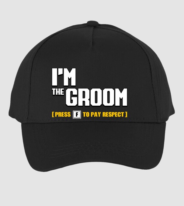 I'm the Groom model negru pe tricou