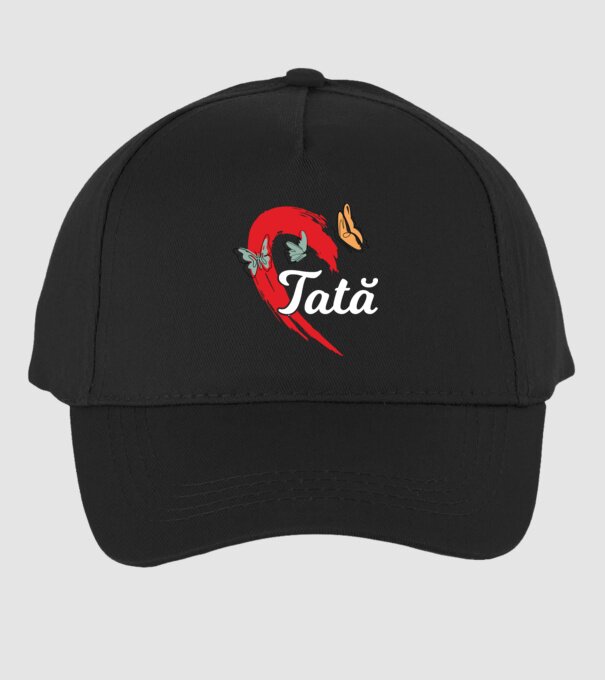 Tată model negru pe tricou