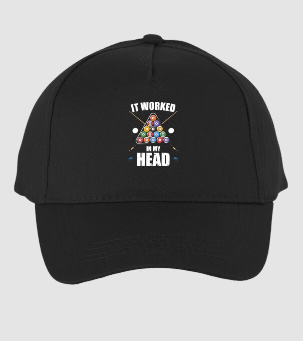 IT WORKED IN MY HEAD Biliard model negru pe tricou