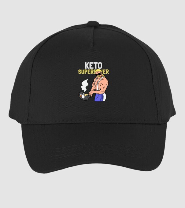 KETO SUPERPOWER model negru pe tricou