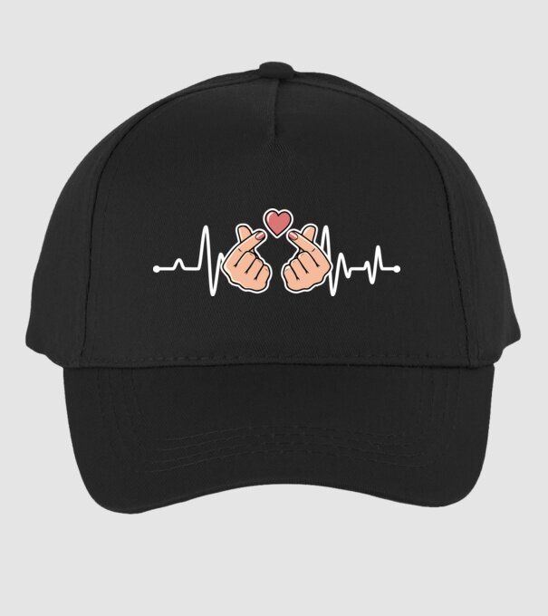 Kpop heartbeat model negru pe tricou