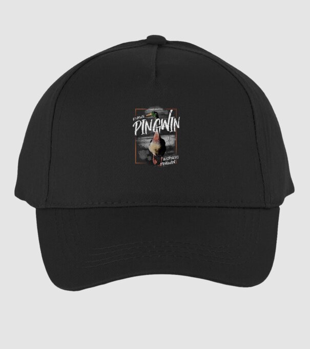 Kurwa pingwin model negru pe tricou