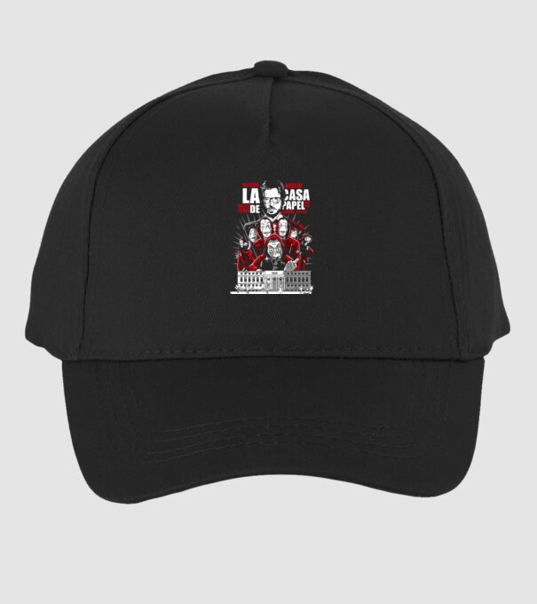 la casa de papel family model negru pe tricou