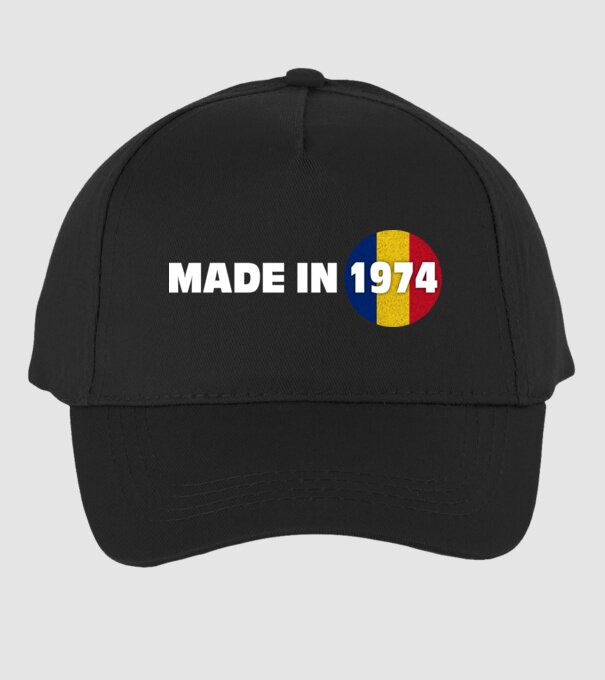 made in 1974 retro vintage model negru pe tricou