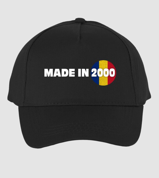 Made in 2000 model negru pe tricou