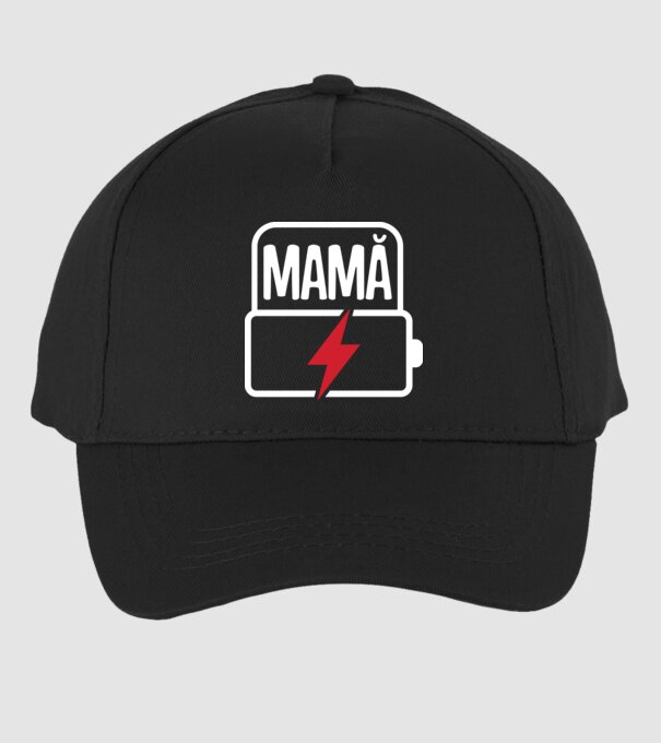 Mamă la încărcat model negru pe tricou