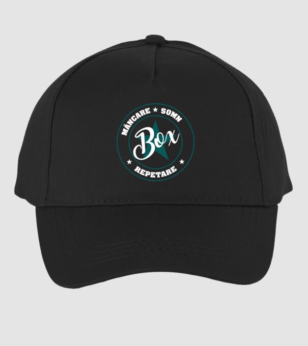 mâncare somn box reluare model negru pe tricou