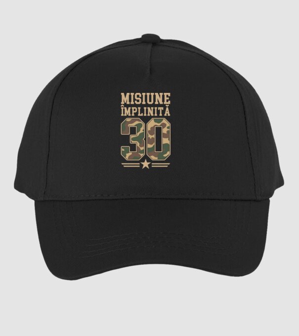 Misiune împlinită 30 model negru pe tricou