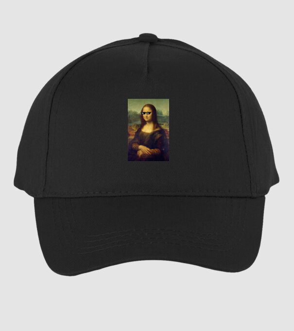 Mona Lisa Deal with it model negru pe tricou