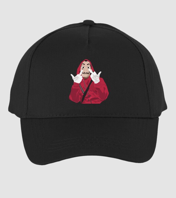 money heist fcku model negru pe tricou
