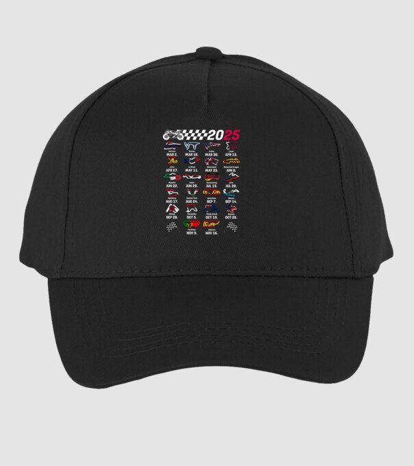 MOTOGP 25 CALENDAR Negru model negru pe tricou