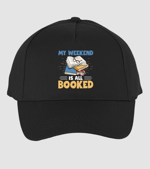 My weekend booked model negru pe tricou