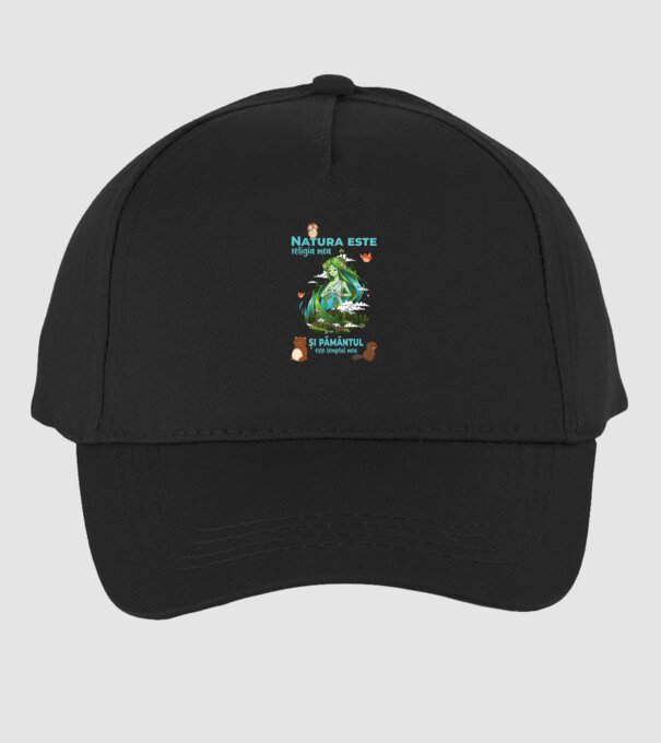 Natura este religia mea și pământul este templul meu model negru pe tricou