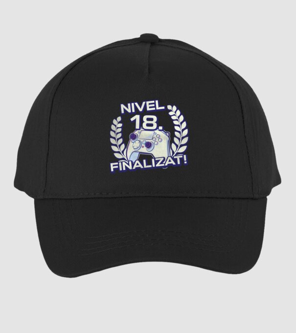 Nivel 18 finalizat! model negru pe tricou