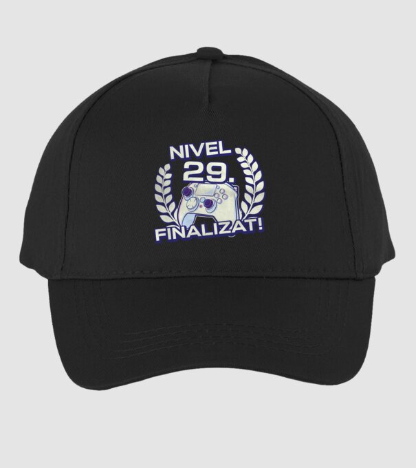 Nivel 29 finalizat! model negru pe tricou
